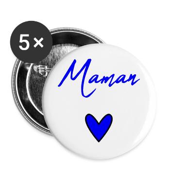 MUTTERTAG. SCHÖNEN MUTTERTAG. MAMA - Buttons groß 56 mm (5er Pack) - Weiß - Vorne