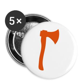 Pirat Klassenzeichen - Buttons groß 56 mm (5er Pack) - Weiß - Vorne