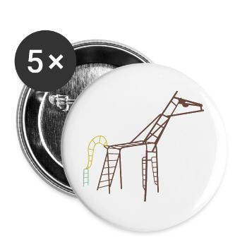 Gdansker Pferd - Buttons groß 56 mm (5er Pack) - Weiß - Vorne