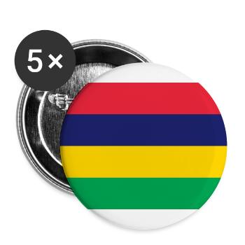 Mauritius - Buttons groß 56 mm (5er Pack) - Weiß - Vorne