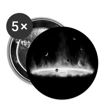 Nebulae Feuer-Silhouette auf Dunkelgrau - Buttons groß 56 mm (5er Pack) - Weiß - Vorne