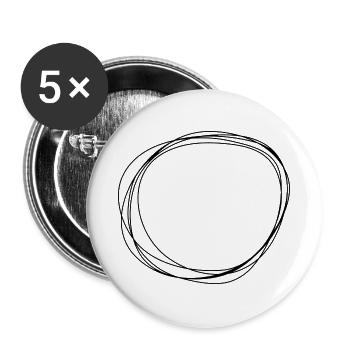 Circle - Buttons groß 56 mm (5er Pack) - Weiß - Vorne