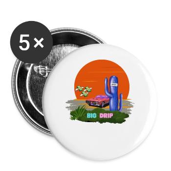 Drippin - Buttons groß 56 mm (5er Pack) - Weiß - Vorne