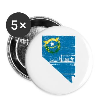 Nevada USA Staat Amerika Nevadan Carson City - Buttons groß 56 mm (5er Pack) - Weiß - Vorne