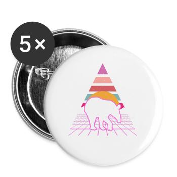 Tapir-Liebhaber Wildtier Tierpfleger Tapirrific - Buttons groß 56 mm (5er Pack) - Weiß - Vorne