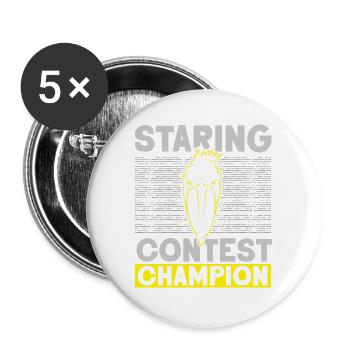Staring Contest Champion Schuhschnabel Storch Walf - Buttons groß 56 mm (5er Pack) - Weiß - Vorne