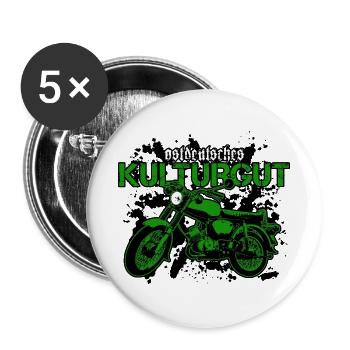 Ostdeutsches Kulturgut - Buttons groß 56 mm (5er Pack) - Weiß - Vorne