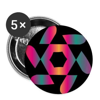 KUNST. ENTWURF. GEEK. WEINLESE. GRAFIK. MANGA - Buttons groß 56 mm (5er Pack) - Weiß - Vorne
