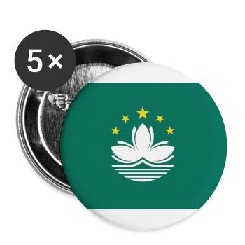 Sonderverwaltungsregion Macao - Buttons groß 56 mm (5er Pack) - Weiß - Vorne
