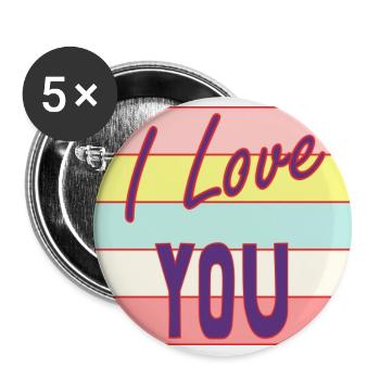 PAAR. ICH HABE GERADE GEHEIRATET. Junggesellinnenabschied. HEILIGER VALENTINSTAG. MARIES - Buttons groß 56 mm (5er Pack) - Weiß - Vorne