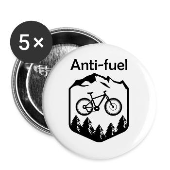 Anti-. Vintage lustig. - Buttons groß 56 mm (5er Pack) - Weiß - Vorne