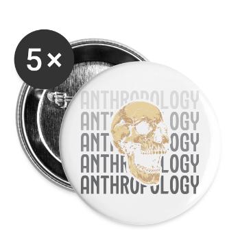 Anthropologielehrer Wissenschaft Anthropologe - Buttons groß 56 mm (5er Pack) - Weiß - Vorne