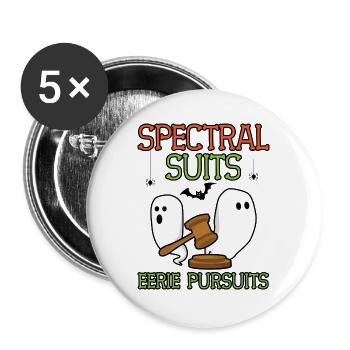 Spektrale Anzüge Unheimliche Verfolgungen Anwalt H - Buttons groß 56 mm (5er Pack) - Weiß - Vorne