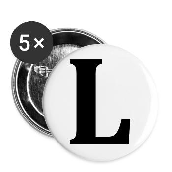 Liverature - We live literature - Buttons groß 56 mm (5er Pack) - Weiß - Vorne