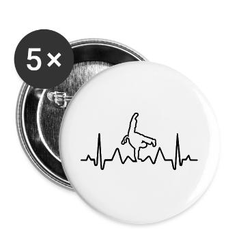 Electro Capoeira - Buttons groß 56 mm (5er Pack) - Weiß - Vorne
