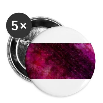 Pink Purple Nebula Wasserfarben - Buttons groß 56 mm (5er Pack) - Weiß - Vorne