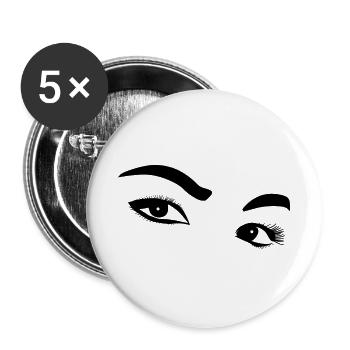 Augen - Buttons groß 56 mm (5er Pack) - Weiß - Vorne