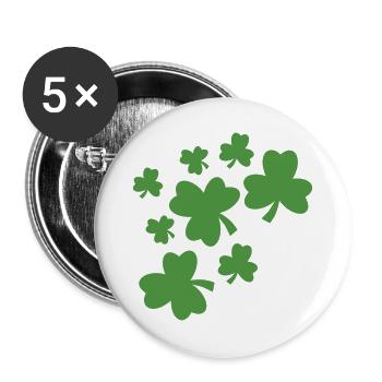 Kleeblatt - Buttons groß 56 mm (5er Pack) - Weiß - Vorne
