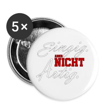 einzig aber nicht artig - Buttons groß 56 mm (5er Pack) - Weiß - Vorne