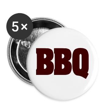 BBQ - Buttons groß 56 mm (5er Pack) - Weiß - Vorne