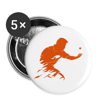Ma Long - Buttons groß 56 mm (5er Pack) - Weiß - Vorne