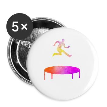 Trampolinspringer Trampolin Trampolin Trampolinspr - Buttons groß 56 mm (5er Pack) - Weiß - Vorne