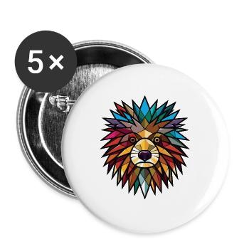Stachelschwein Bunte Aquarell-Tierillustration - Buttons groß 56 mm (5er Pack) - Weiß - Vorne