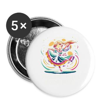 Songtexte Musikliebhaber Songwriter Musikfestival - Buttons groß 56 mm (5er Pack) - Weiß - Vorne