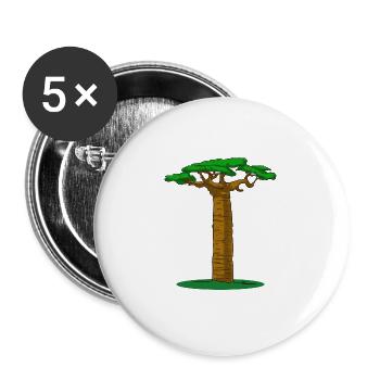 Baobab Tree - Buttons groß 56 mm (5er Pack) - Weiß - Vorne
