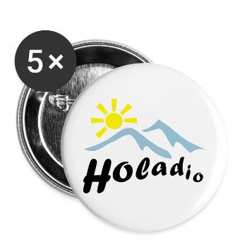 holadio - Buttons groß 56 mm (5er Pack) - Weiß - Vorne