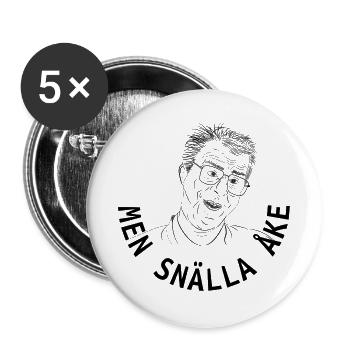 Aber bitte Åke - Buttons groß 56 mm (5er Pack) - Weiß - Vorne