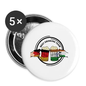 Prostfreudige Bierfreunde Indien - Buttons groß 56 mm (5er Pack) - Weiß - Vorne
