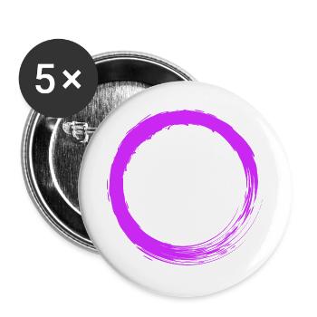 Kreis Lila Vektor - Buttons groß 56 mm (5er Pack) - Weiß - Vorne