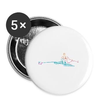 Altehrwürdiger Rudersport Pharaonen - Buttons groß 56 mm (5er Pack) - Weiß - Vorne