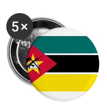 Mosambik - Buttons groß 56 mm (5er Pack) - Weiß - Vorne