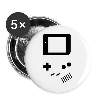 Spieljunge - Buttons groß 56 mm (5er Pack) - Weiß - Vorne