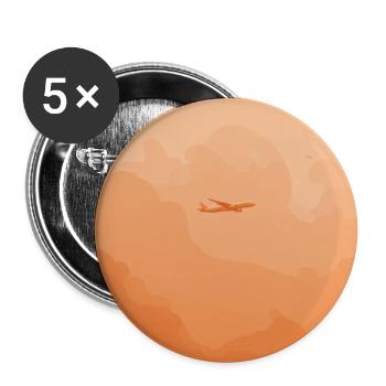 Abendhimmel mit Wolken und Sonnenuntergang - Buttons groß 56 mm (5er Pack) - Weiß - Vorne