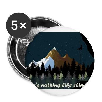 Klettern - Buttons groß 56 mm (5er Pack) - Weiß - Vorne