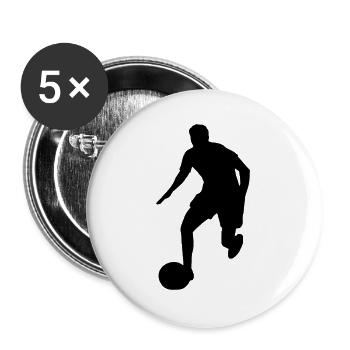 Football Player - Buttons groß 56 mm (5er Pack) - Weiß - Vorne