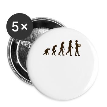 Aquarium Evolution - Buttons groß 56 mm (5er Pack) - Weiß - Vorne