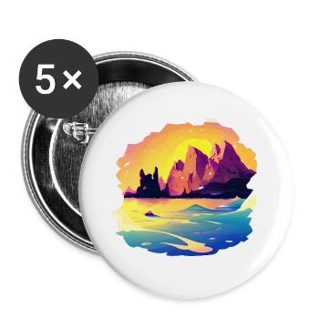 Germany nature - Buttons groß 56 mm (5er Pack) - Weiß - Vorne