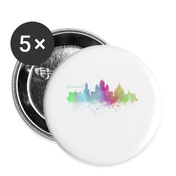 Finnland - Buttons groß 56 mm (5er Pack) - Weiß - Vorne