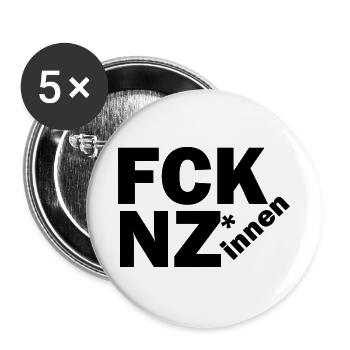 FCK NZ*innen - Buttons groß 56 mm (5er Pack) - Weiß - Vorne