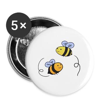 Baby Bee - Buttons groß 56 mm (5er Pack) - Weiß - Vorne