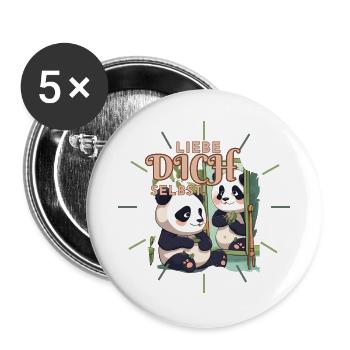 Spiegel der Selbstliebe - Buttons groß 56 mm (5er Pack) - Weiß - Vorne