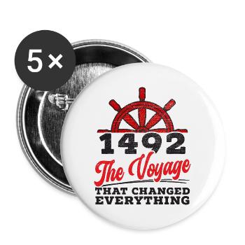 1492: Die Reise, die alles veränderte - Buttons groß 56 mm (5er Pack) - Weiß - Vorne