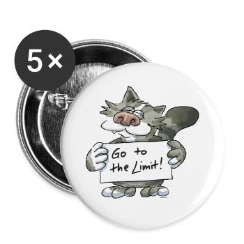 Go to the Limit - Buttons groß 56 mm (5er Pack) - Weiß - Vorne
