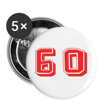 JAHRESTAG. ALLES GUTE ZUM GEBURTSTAG. ALLES GUTE ZUM GEBURTSTAG - Buttons groß 56 mm (5er Pack) - Weiß - Vorne