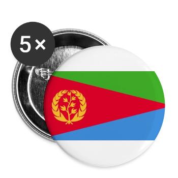 Eritrea - Buttons groß 56 mm (5er Pack) - Weiß - Vorne