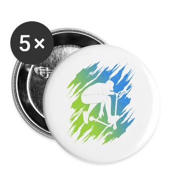 Stunt Scooter Tricks Roller Stuntroller Tretroller - Buttons groß 56 mm (5er Pack) - Weiß - Vorne